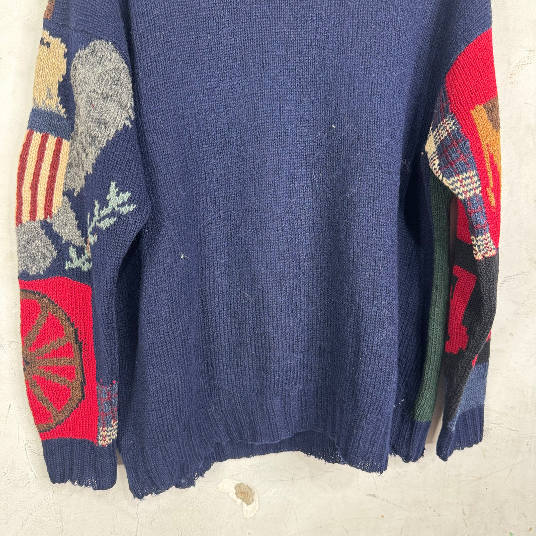 Ralph Lauren Multi Patchwork Country Sweater