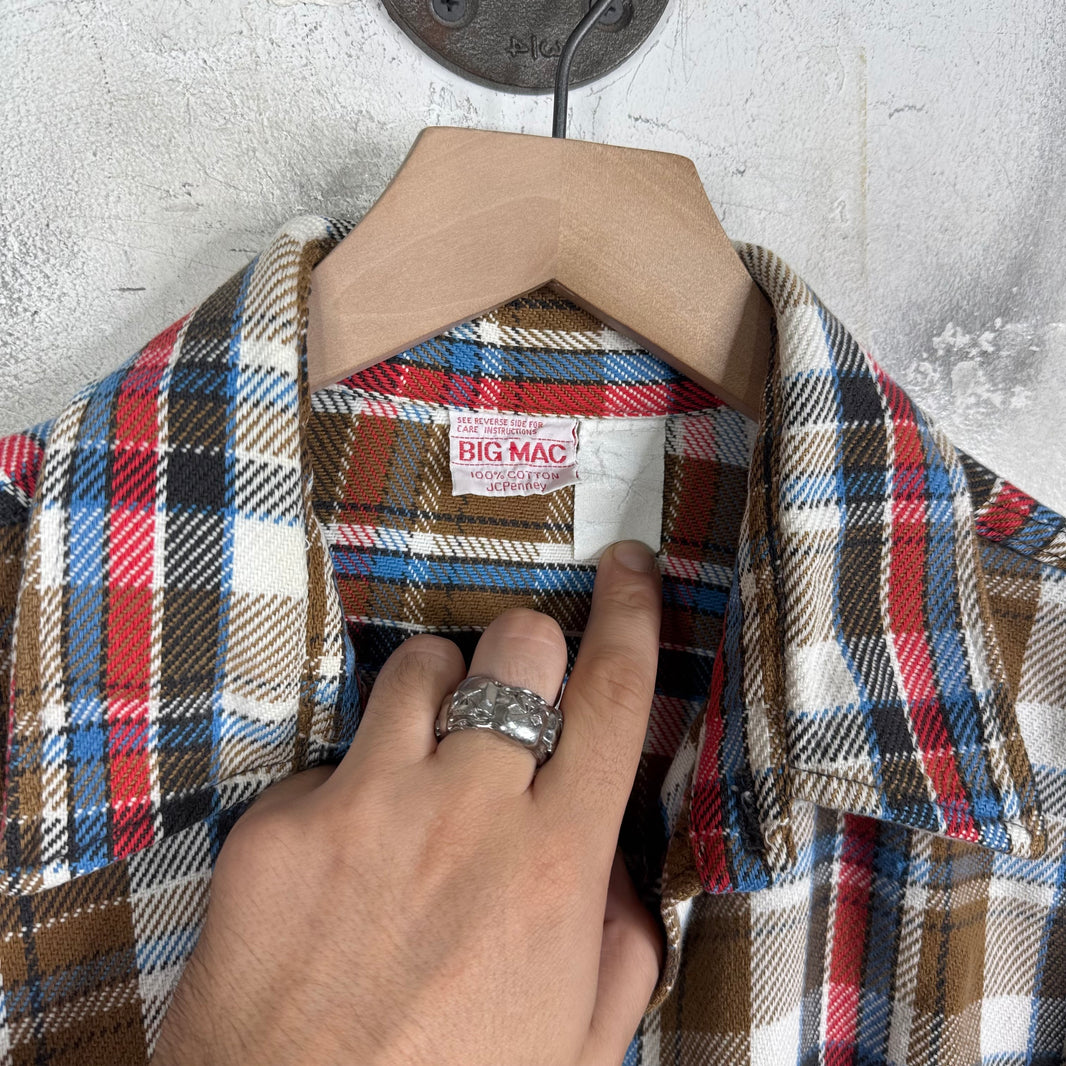 Vintage Big Mac Brown Plaid Flannel
