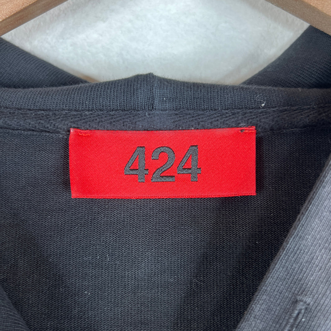 424 Academy Crest Striped Zip Hoodie