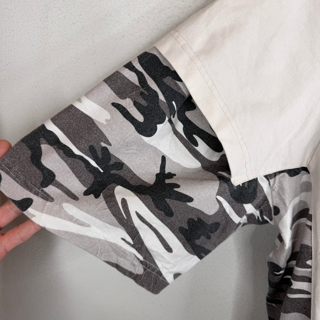 Balenciaga Double Layer Hybrid Camo Bear T-Shirt