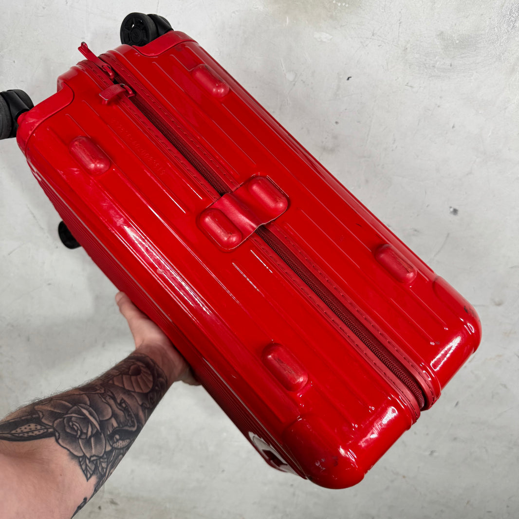 Rimowa Red Essential Cabin Carry On Suitcase