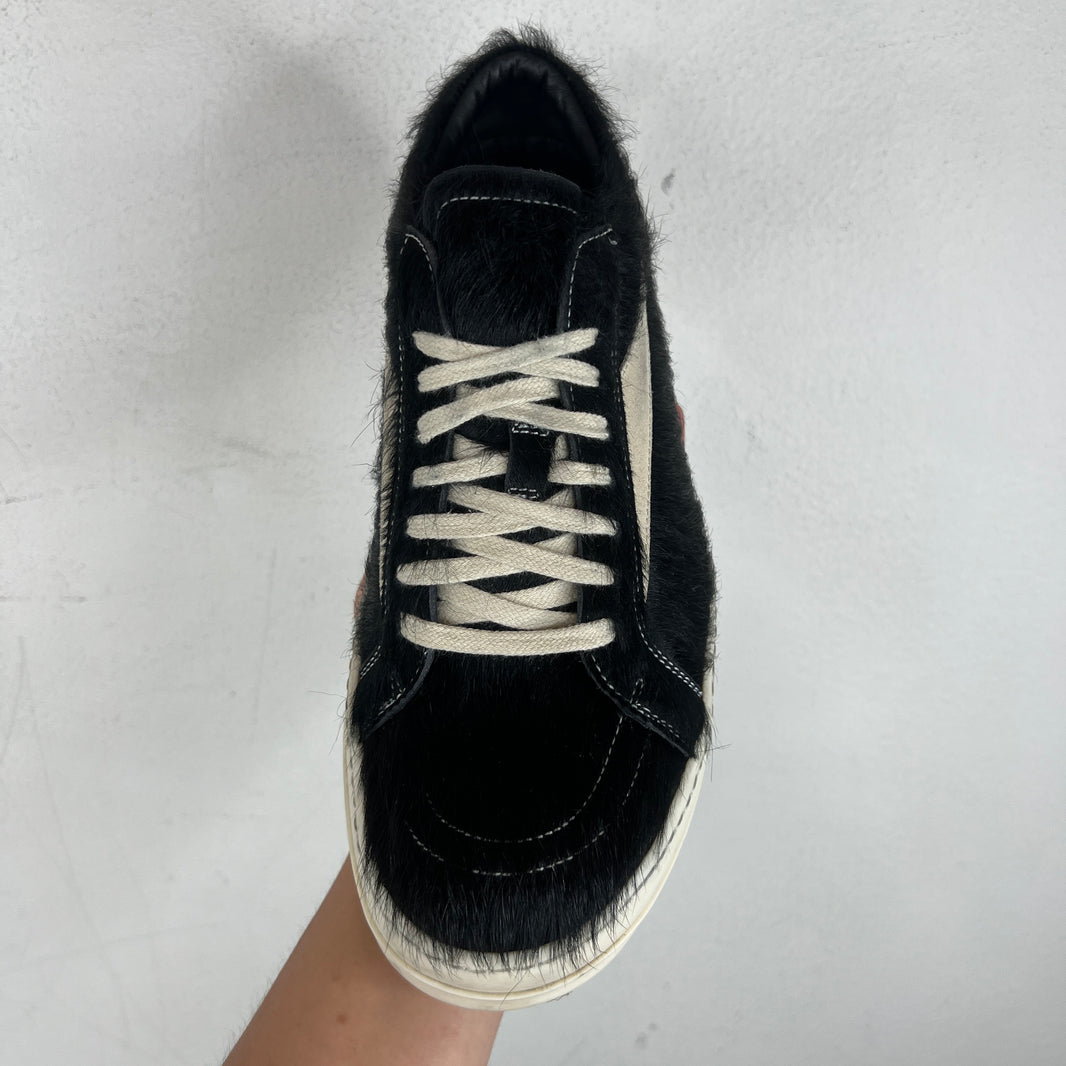 Rick Owens Black Ponyhair Vintage Sneakers