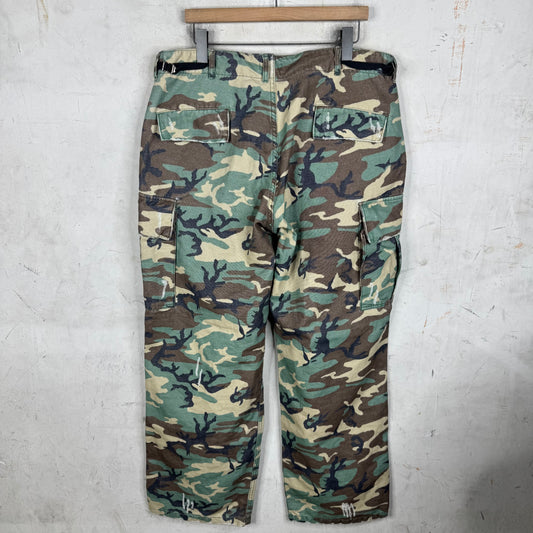 ERL Distressed Camo Cargo Pants
