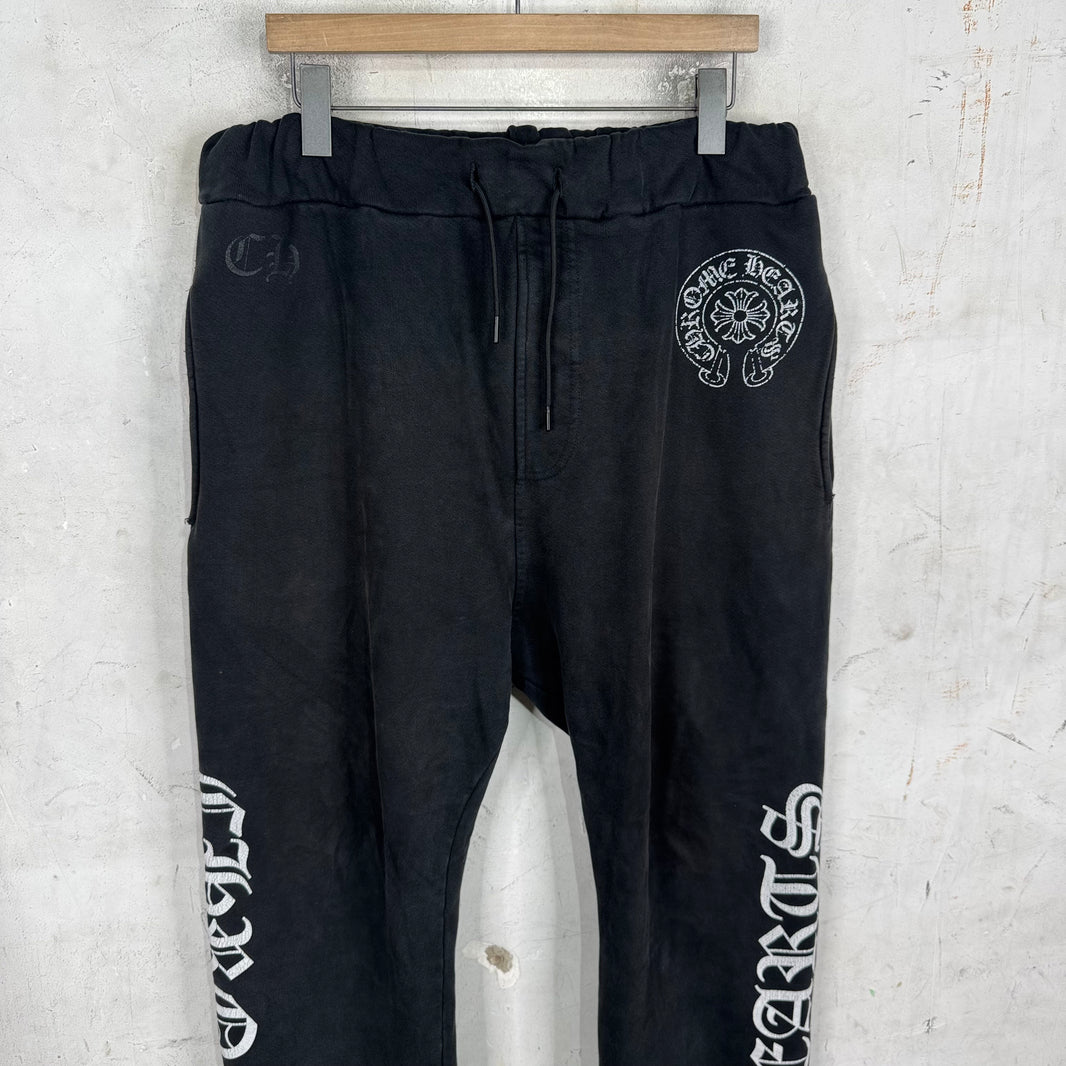 Chrome Hearts Faded Black Horseshoe Sweatpants