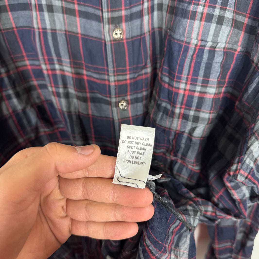 Chrome Hearts Thin Plaid Fleur Flannel