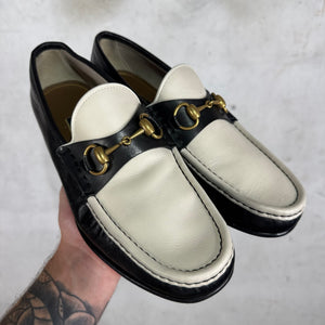 Gucci Two Toned Horsebit Loafers