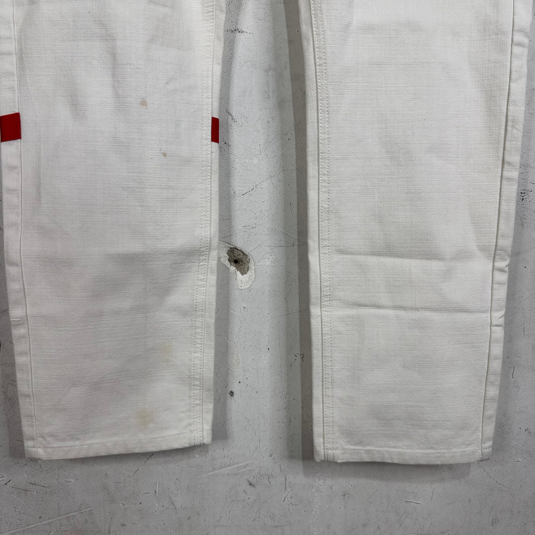 Raf Simons White TRNSFRM Strap Jeans
