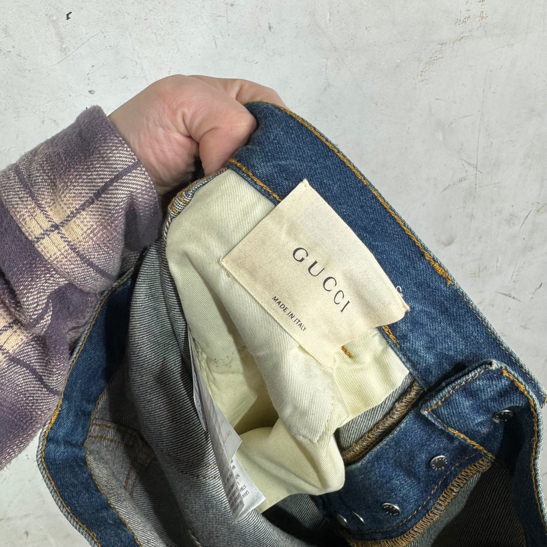 Gucci Studded Bleach Jeans