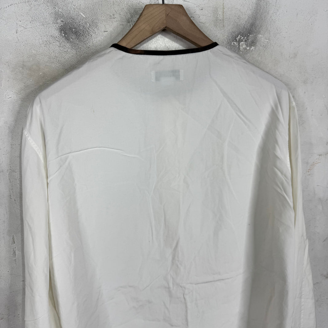 Balenciaga Collarless Bleached L/S Shirt