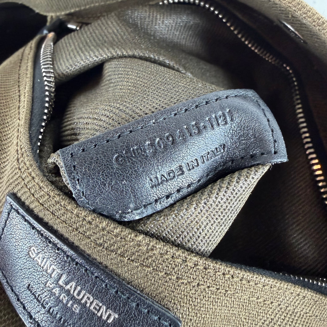 Saint Laurent Green Rive Gauche Canvas Bag