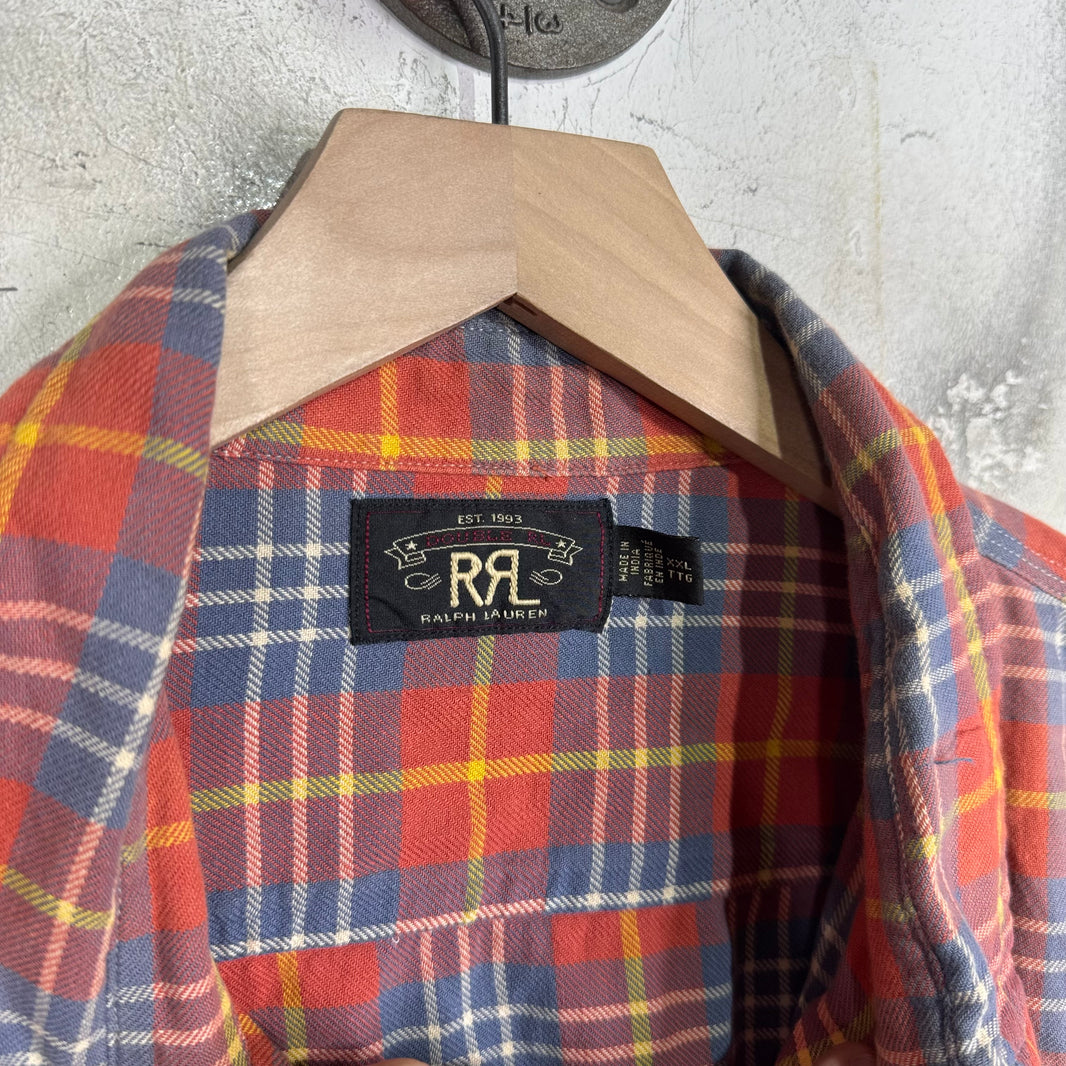 RRL Orange Plaid Flannel