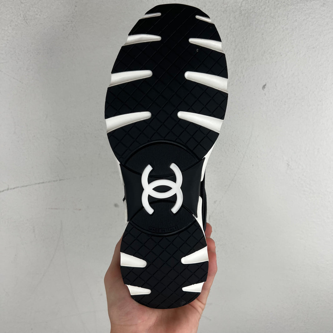 Chanel Black/White CC Runners