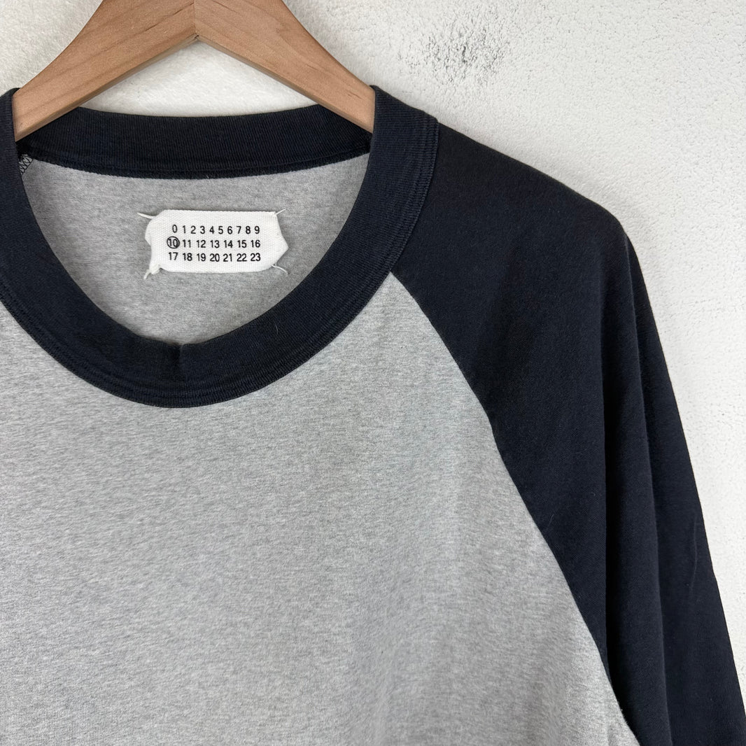 Margiela Navy/Gray Baseball Raglan T-Shirt