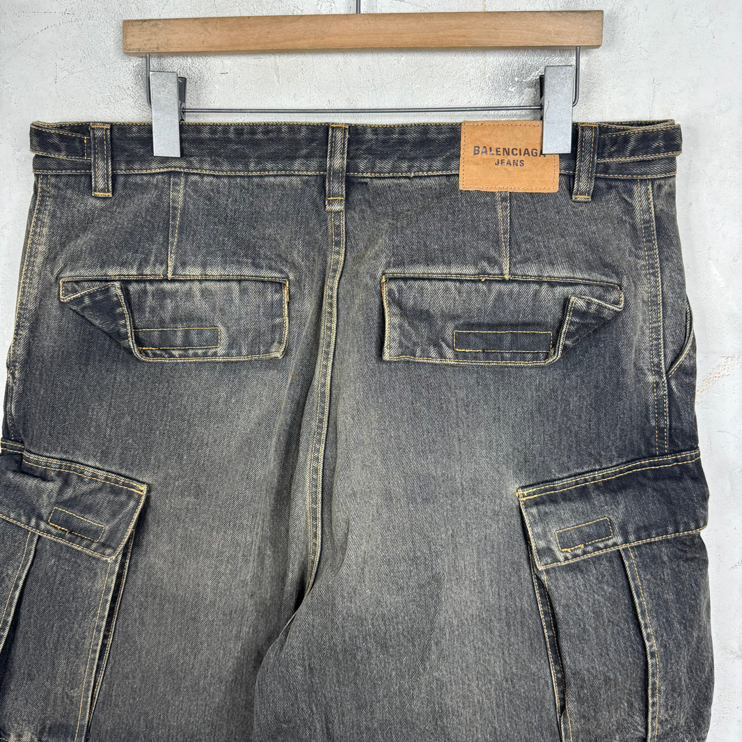 Balenciaga Japanese Denim Convertible Cargos