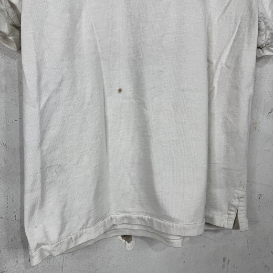 Ralph Lauren White V Crested Polo