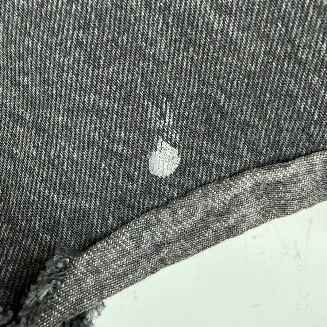Balenciaga Black Washed Denim Shorts