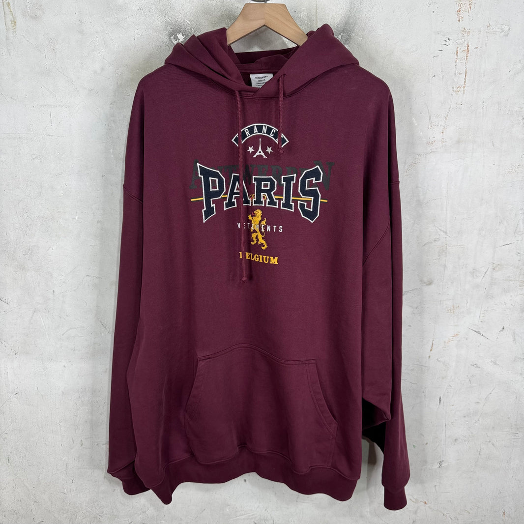 Vetements Paris Crest Double Hooded Hoodie
