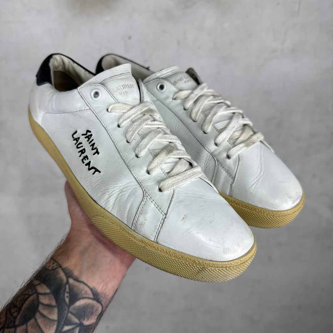 Saint Laurent Leather Court Signature Sneakers