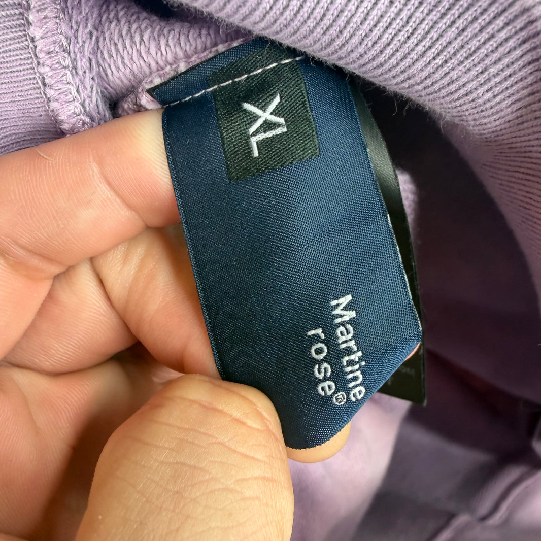 Martine Rose Acid Wash Purple Back Logo Hoodie
