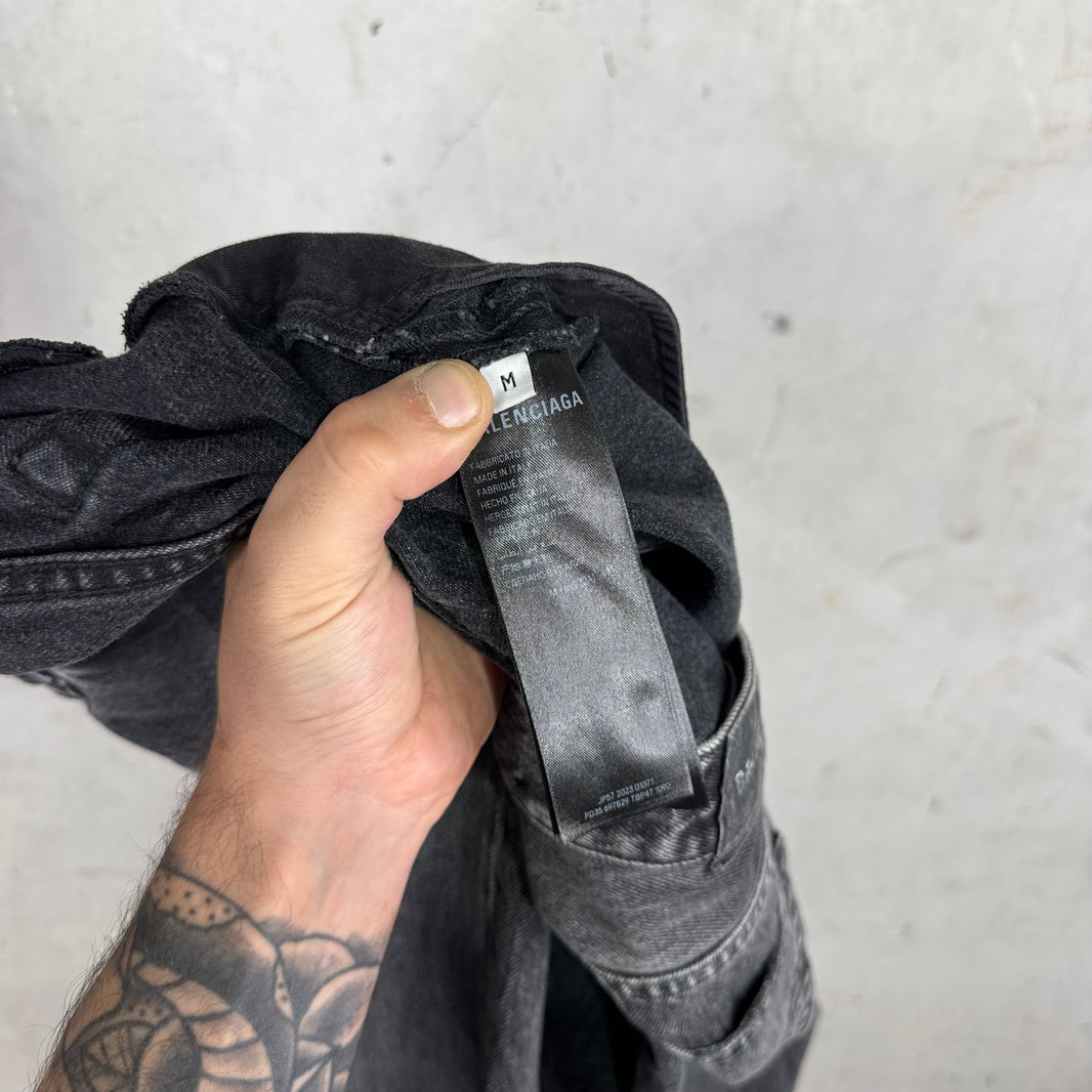 Balenciaga Grey Lost Tape Flare Jeans
