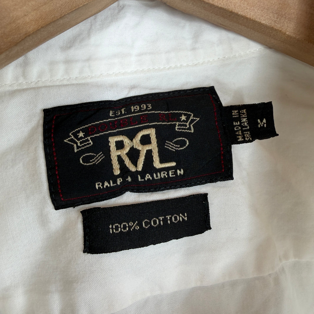 RRL Chopped White Button-Up Shirt