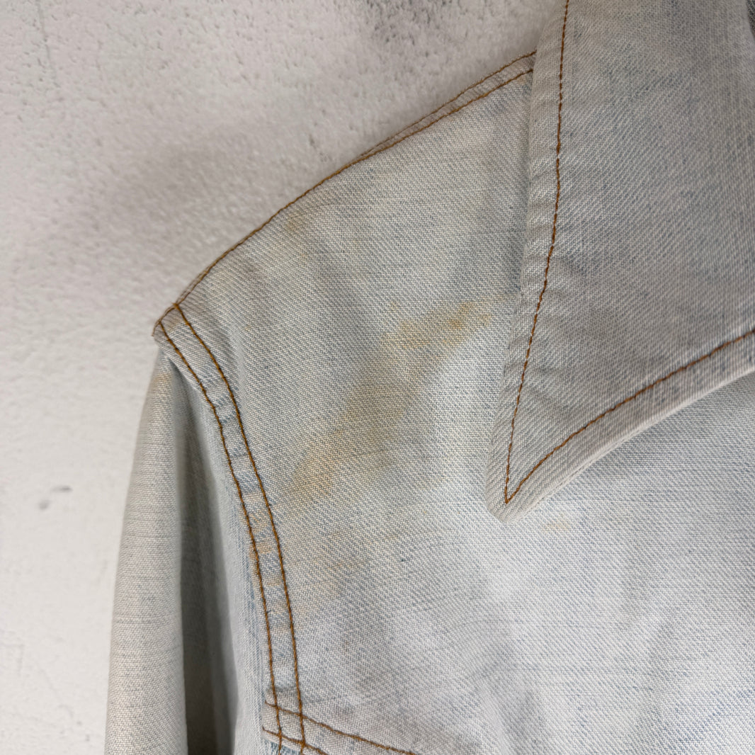 Vintage Lee 2 Tone Reversible Snap Button Denim Jacket
