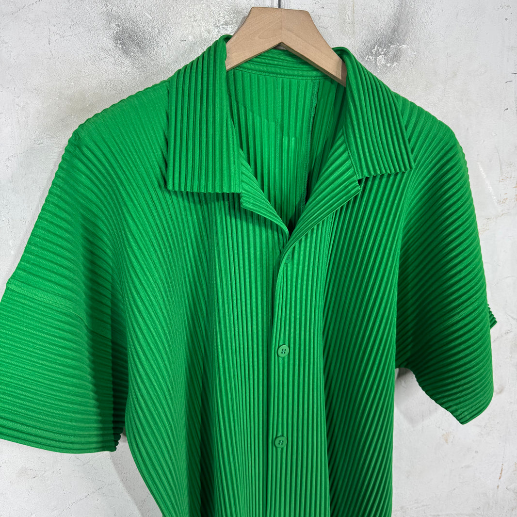 Issey Miyake Green Pleates S/S Shirt