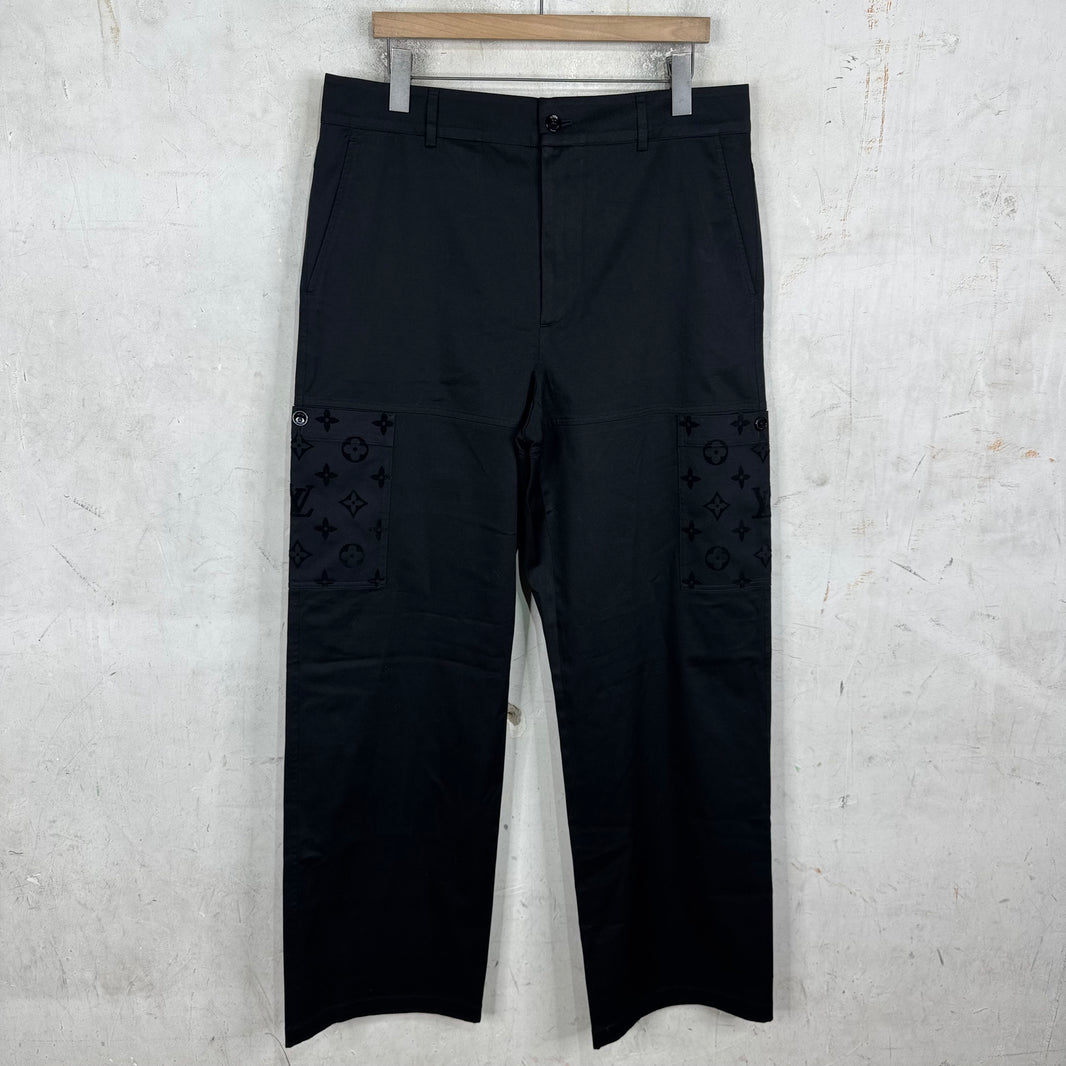 Louis Vuitton Black Monogram Pocket Cargo Pants