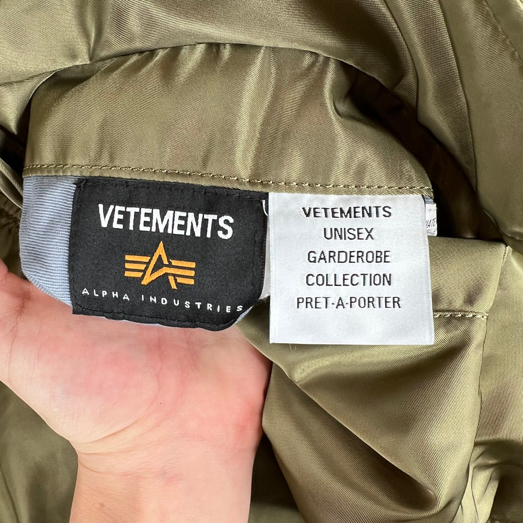 Vetements Alpha Industries Double Zip Bomber Jacket