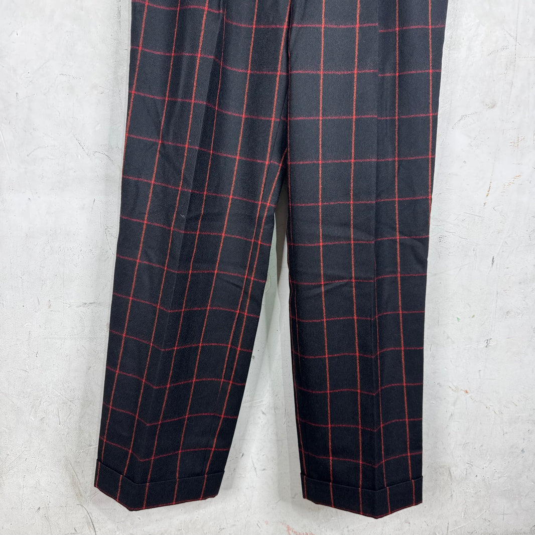 Gucci Plaid Wool Trousers