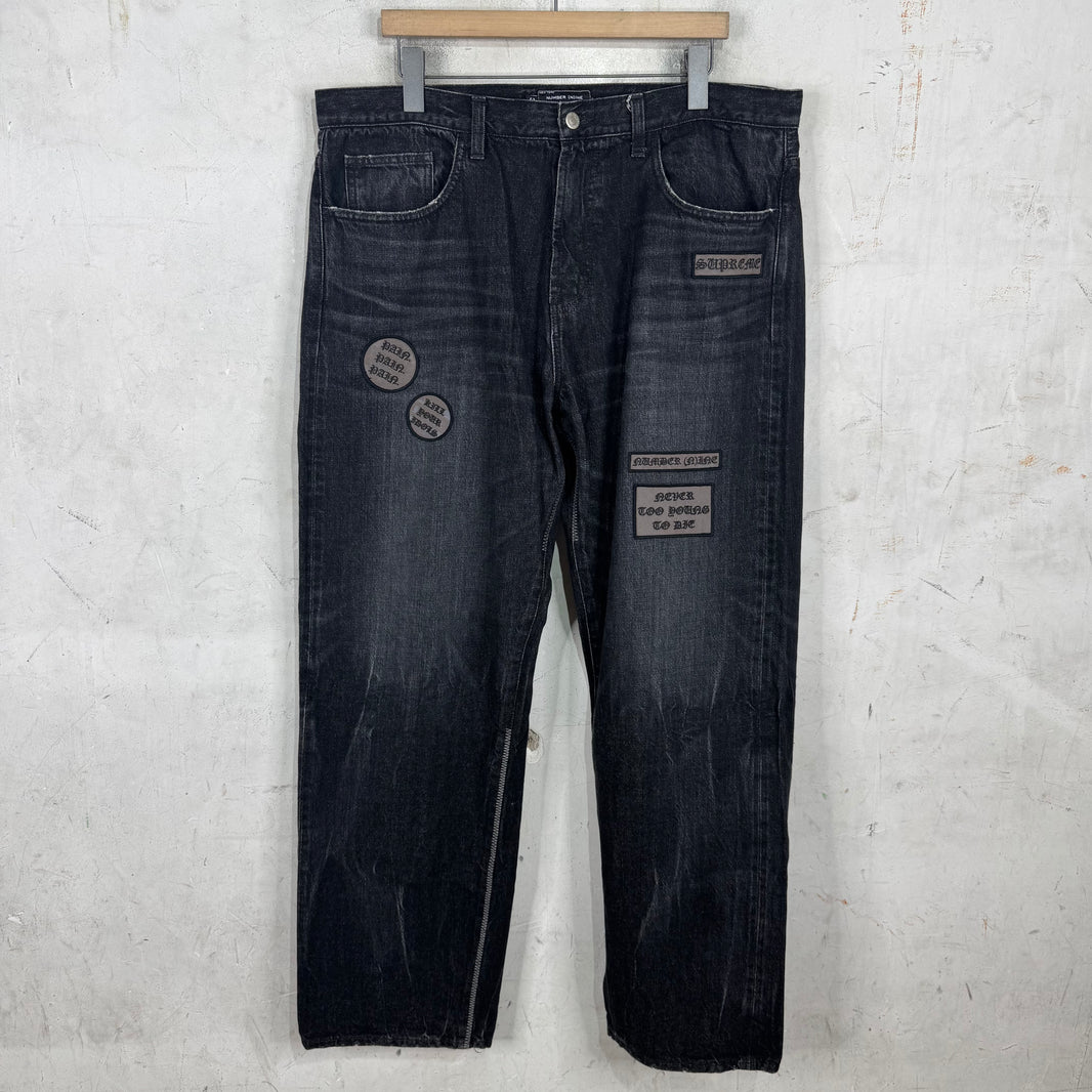 Supreme x Number (N)ine Patched Jeans