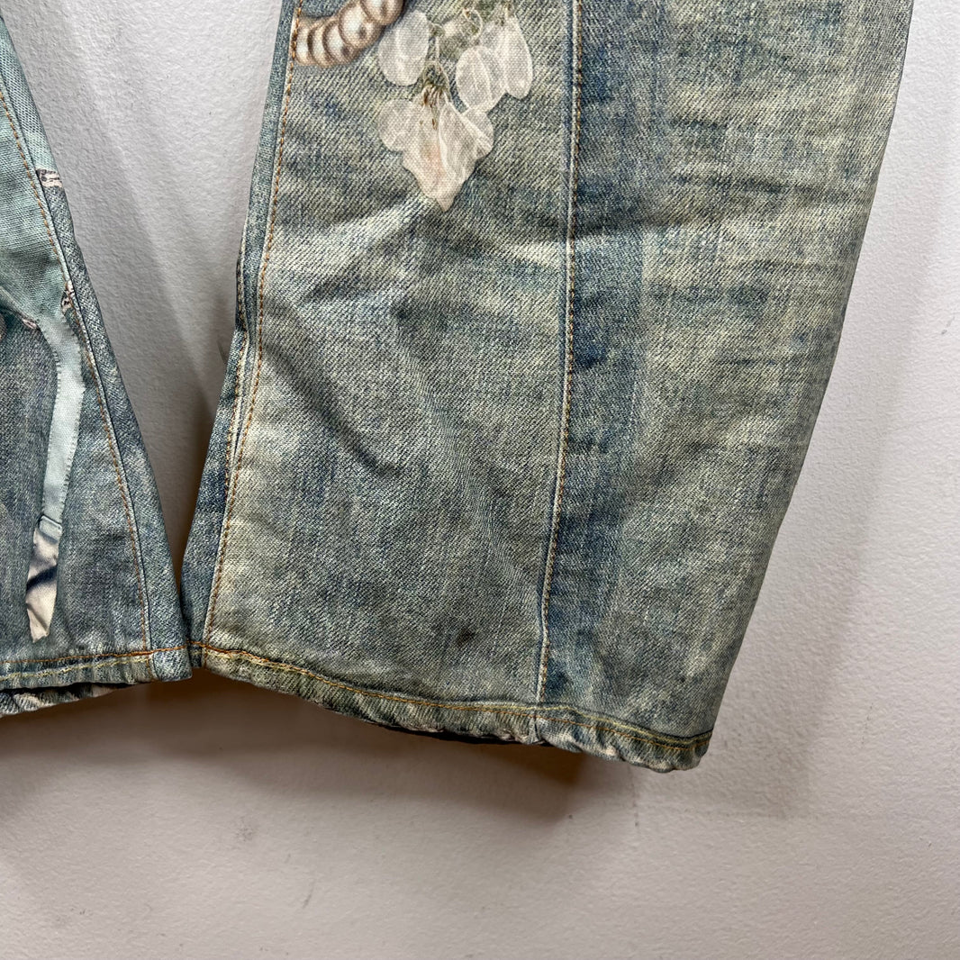 Acne Studios Pearl & Lace Trompe Denim Jeans