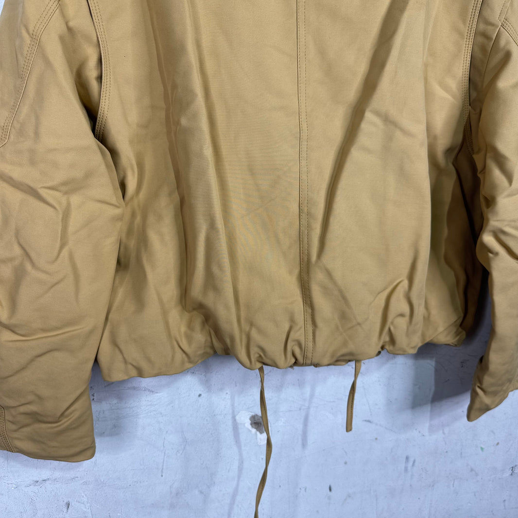 Acne Studios Faux Leather Collared Boxy Work Jacket