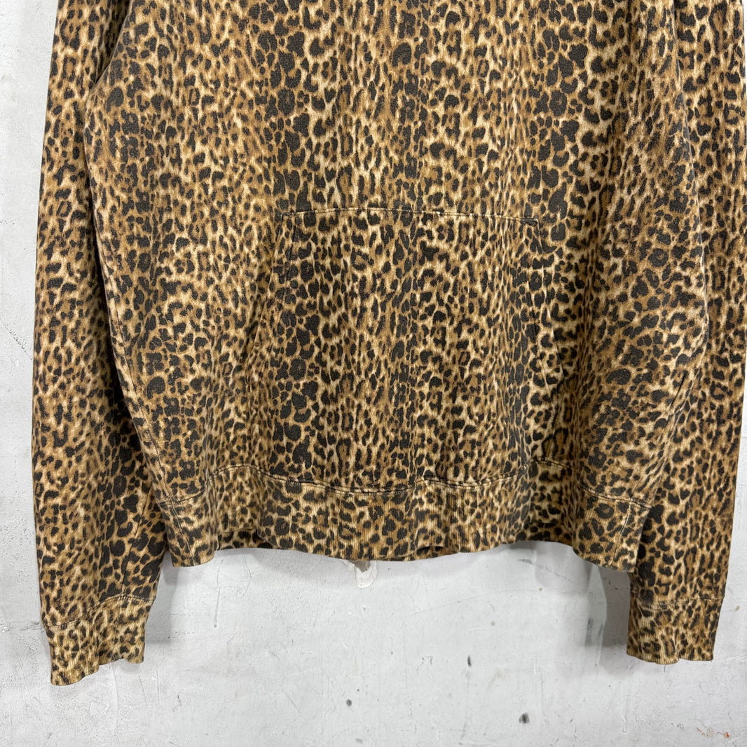 Saint Laurent Cheetah Print YSL Logo Hoodie