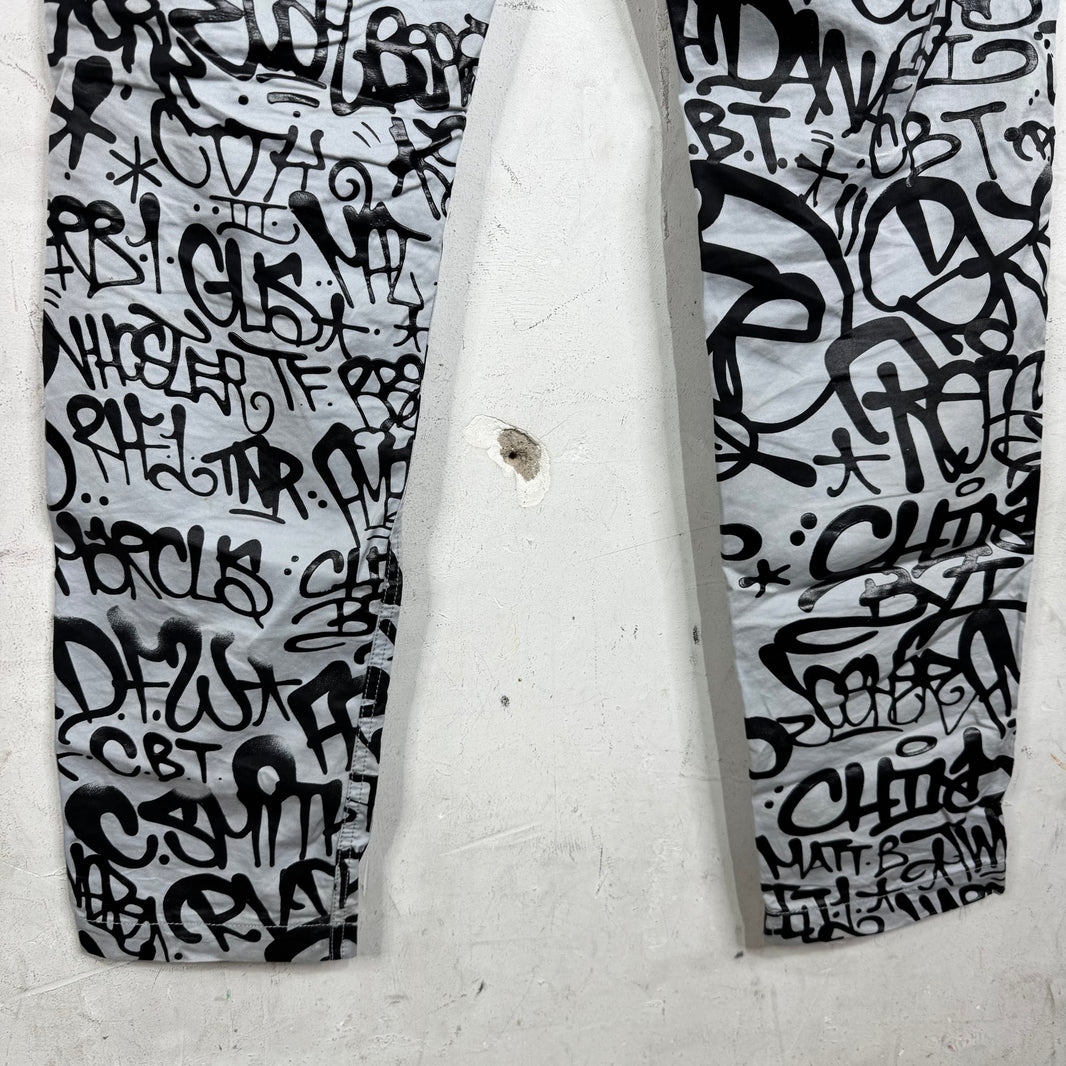 CDG Printed Script Trousers