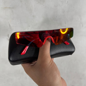 Balenciaga BB0003S Red Reflective Sunglasses