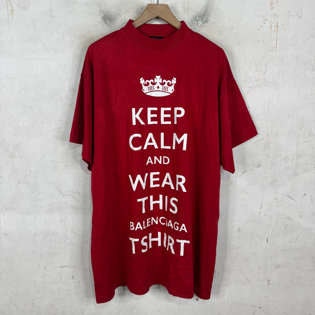 Balenciaga Keep Calm Logo T-Shirt