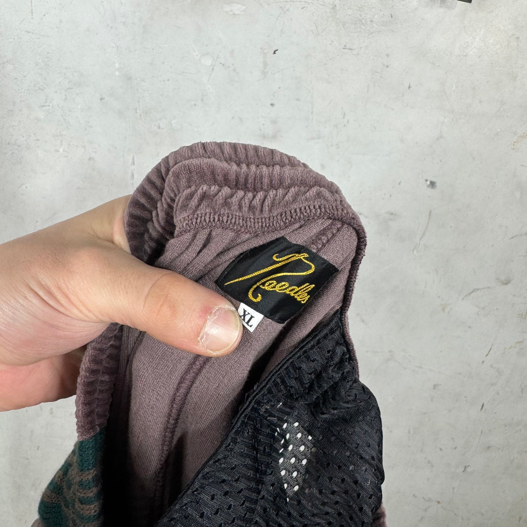 Needles Burgundy Velvet Track Pants