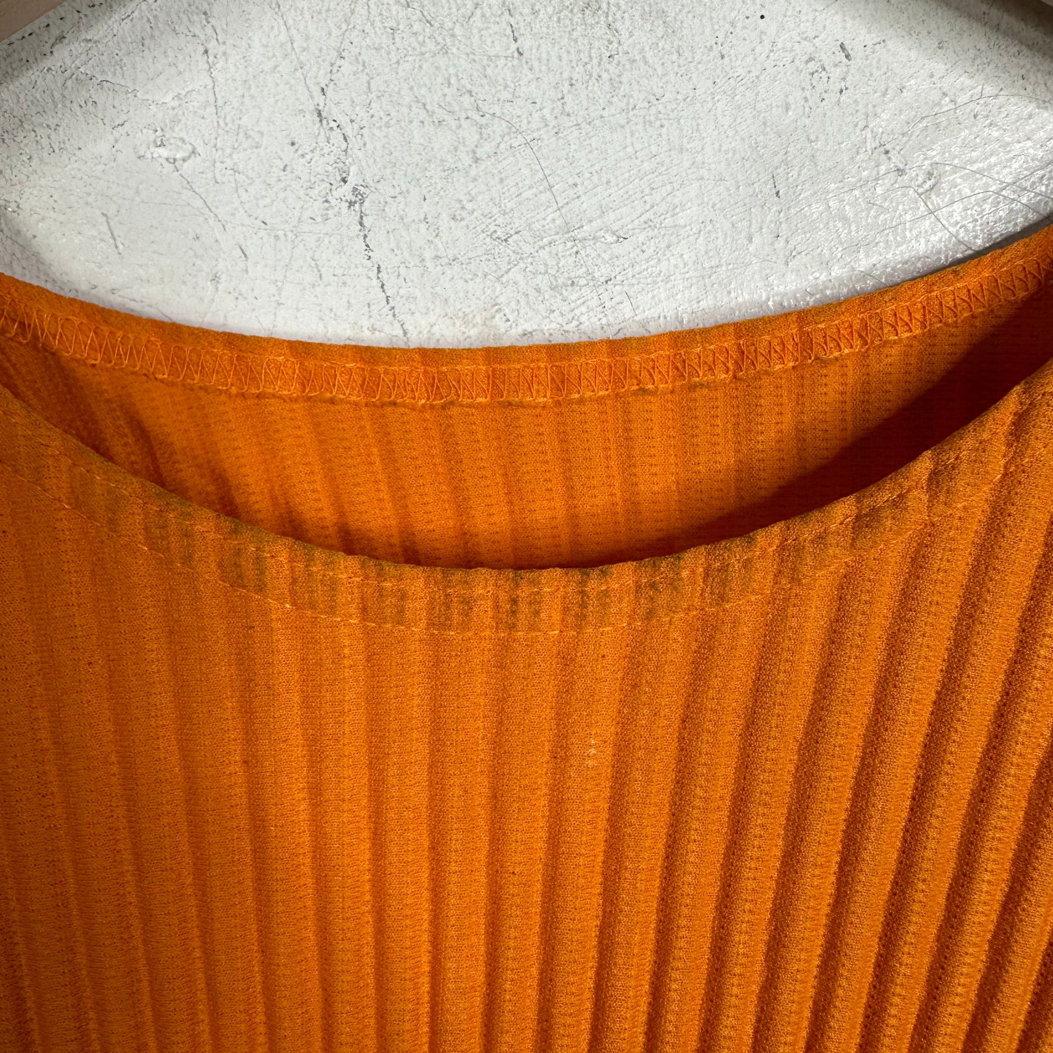 Issey Miyake Tangerine Pleated L/S Crewneck