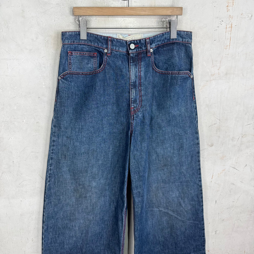 ERL Baggy Contrast Stitch Jeans