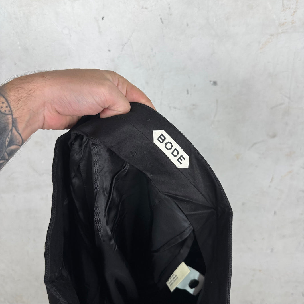 Bode Black Tuxedo Trousers