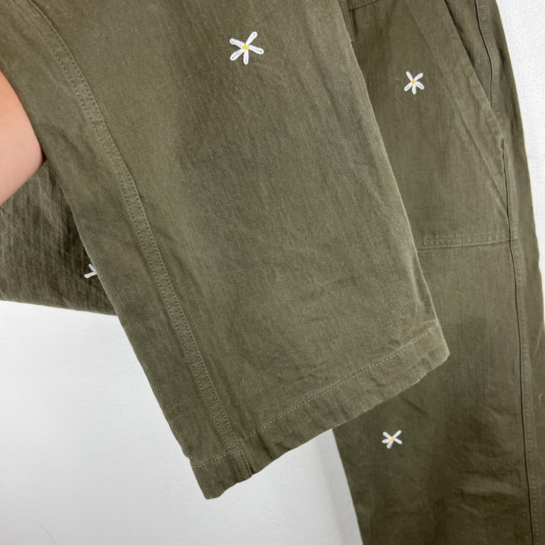 3Sixteen Olive Flower Stitch Pants