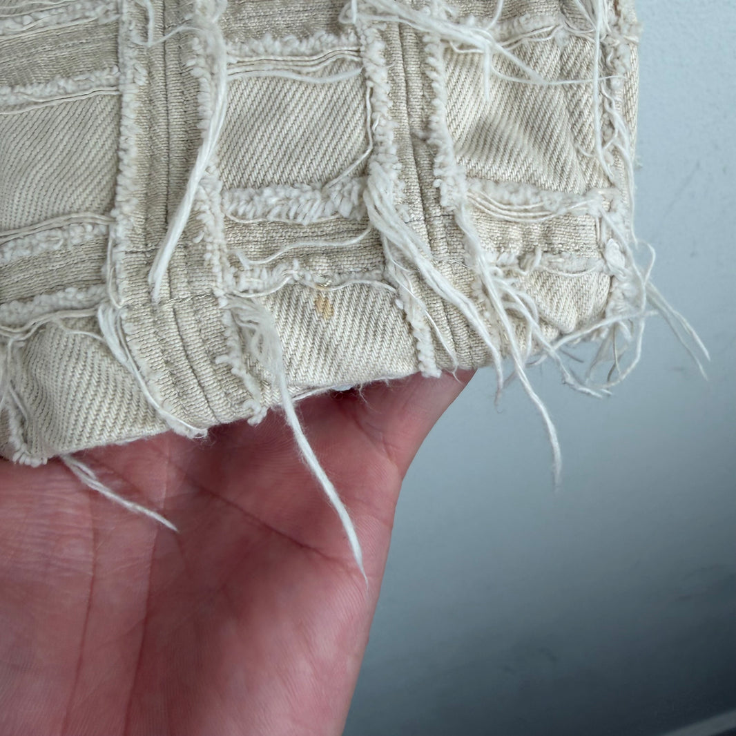 Supreme White Patchwork Jean Shorts