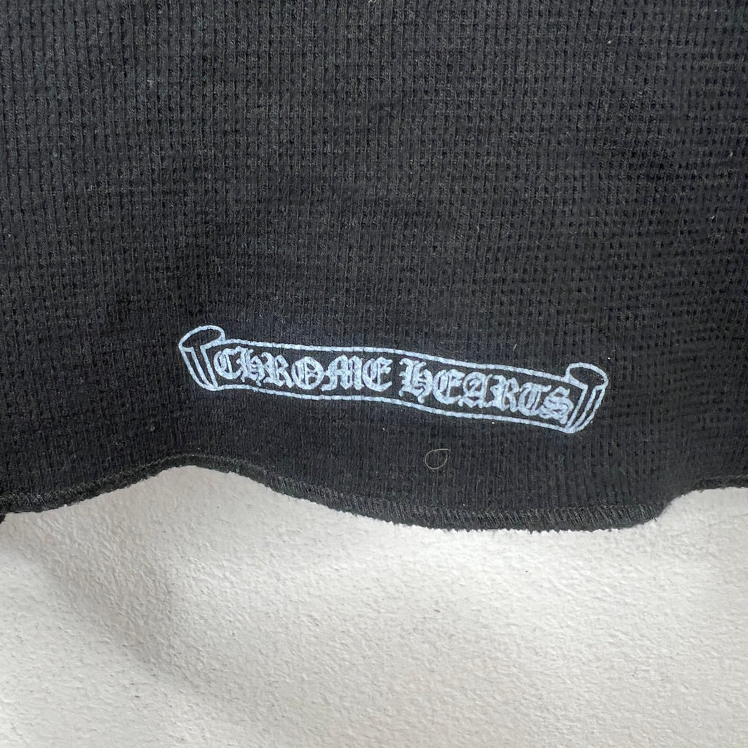 Chrome Hearts Black Scroll Logo Thermal Shirt