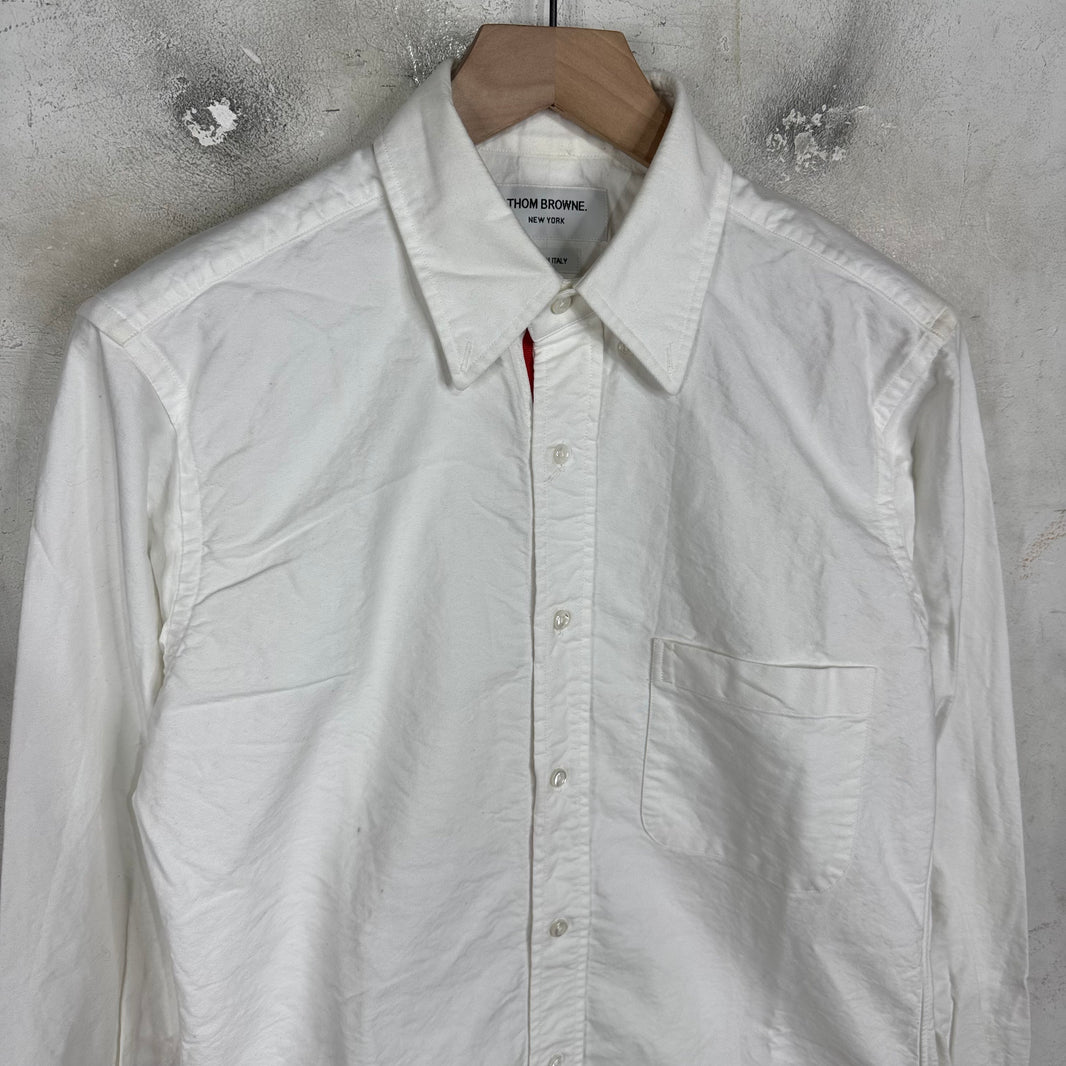 Thom Browne Canvas White L/S Buttoned Shirt