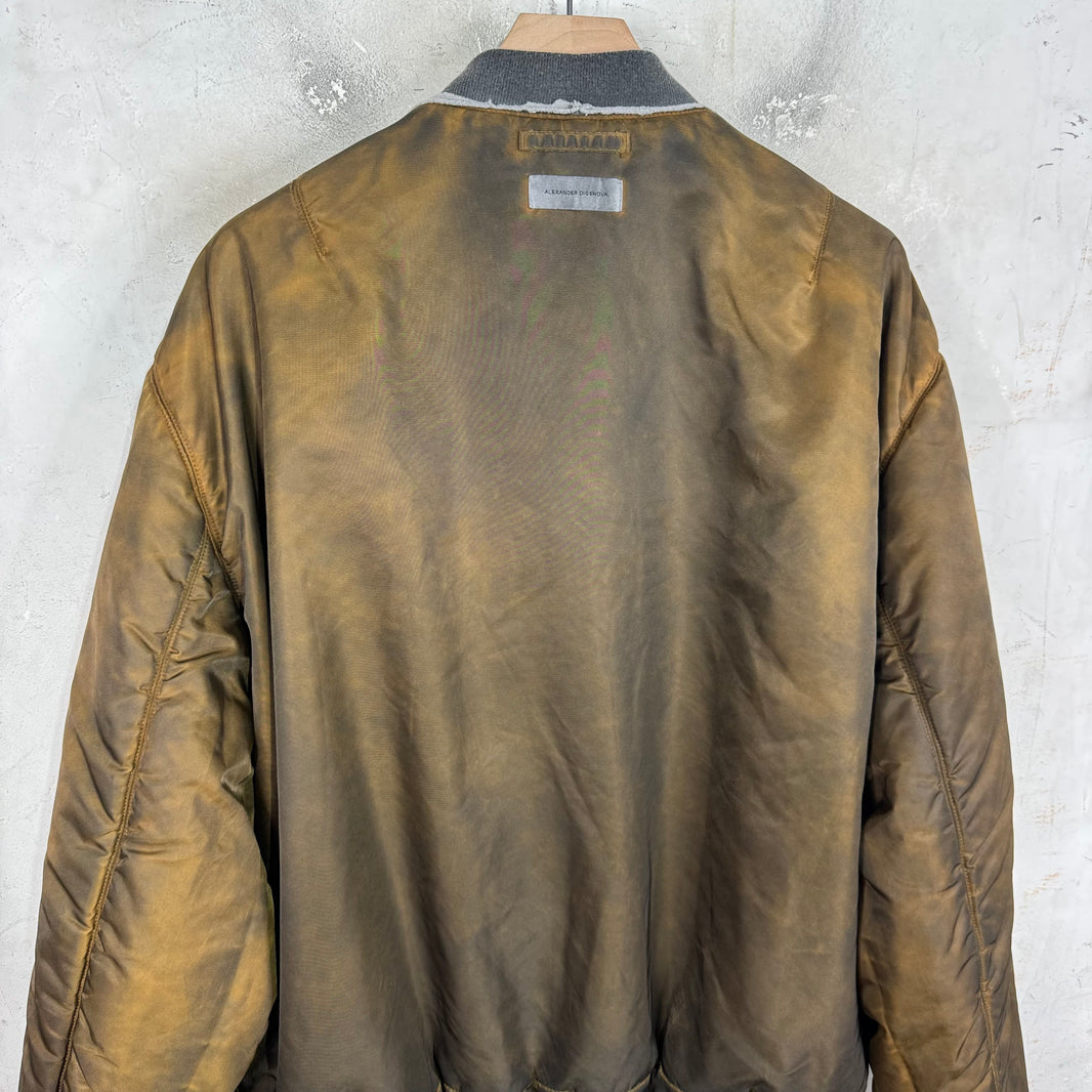Alexander Digenova Distressed Bomber Jacket