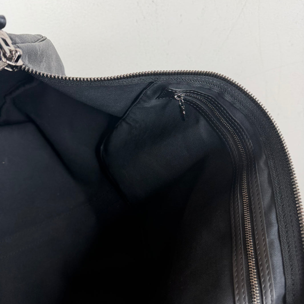 Louis Vuitton Black Monogram Keepall 55 Duffel Bag