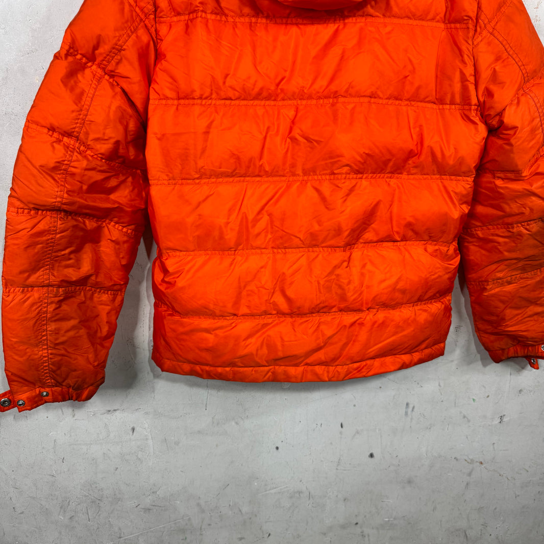 Prada Orange Plaqued Puffer Jacket