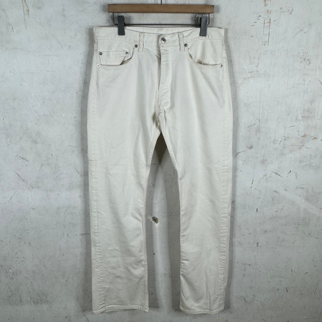 VLONE White Runway Zip Flared Jeans