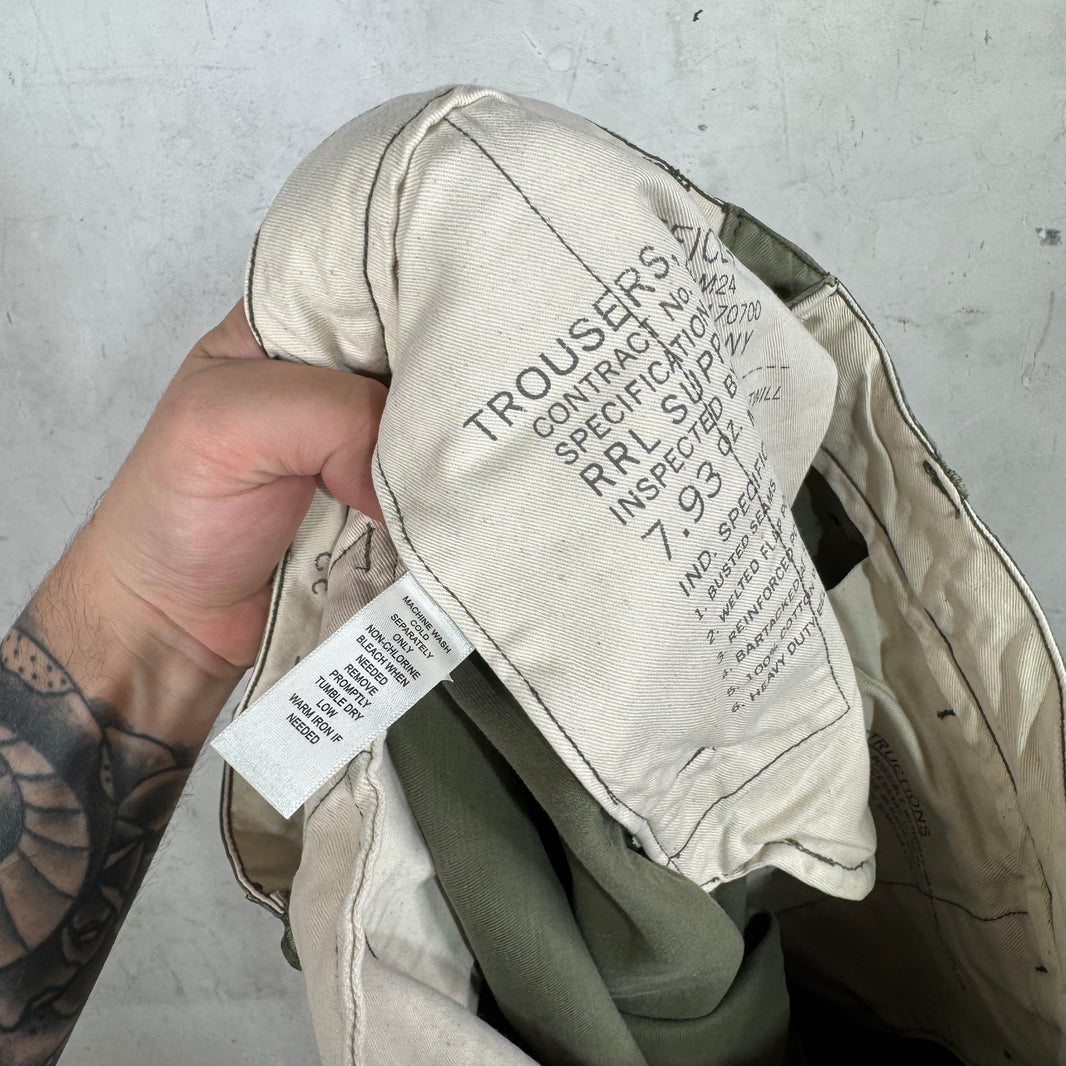 RRL Olive Military Chinos